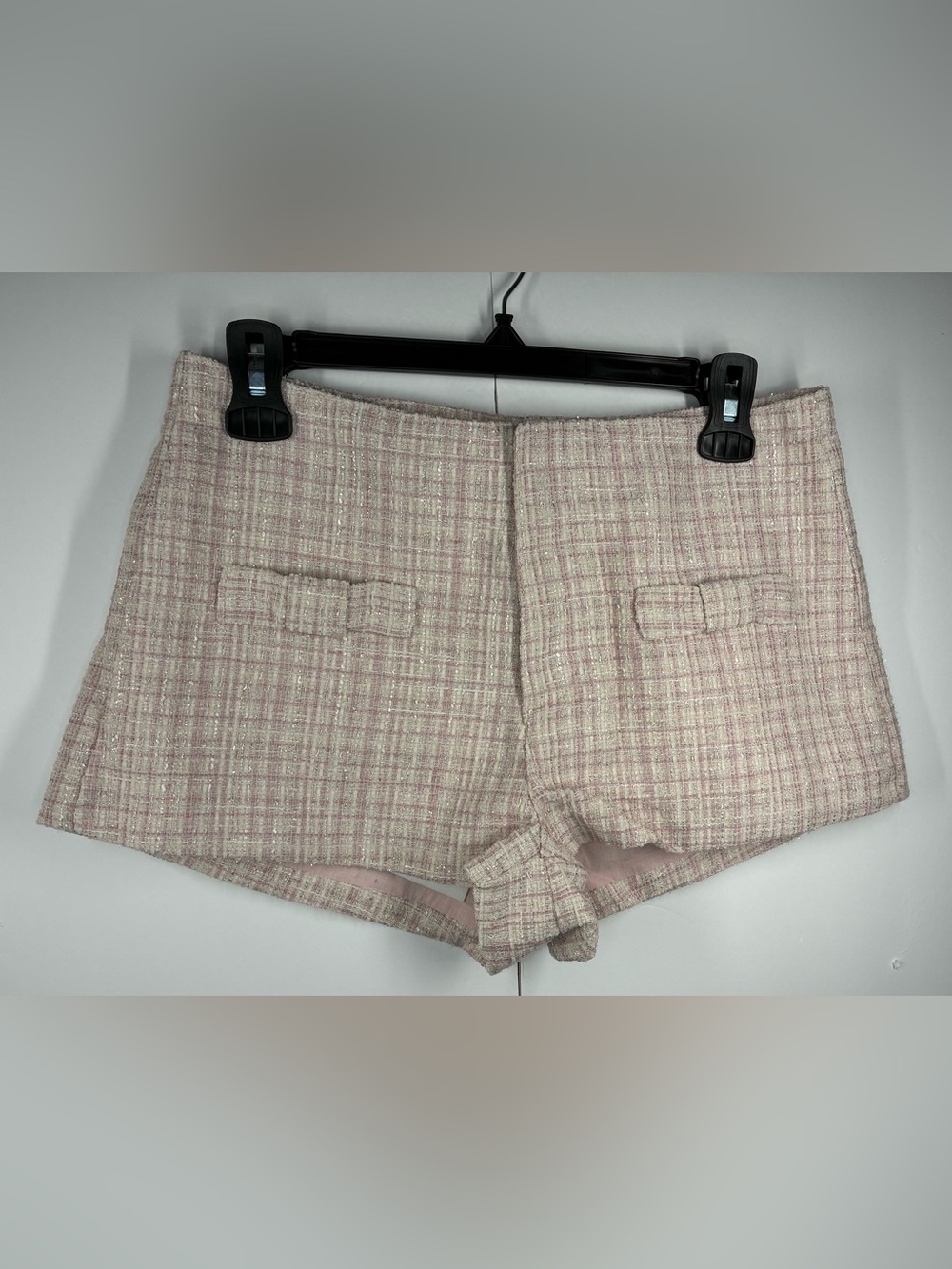 NWT Loucia Pink Textured Tweed Inspired Shorts Size Small